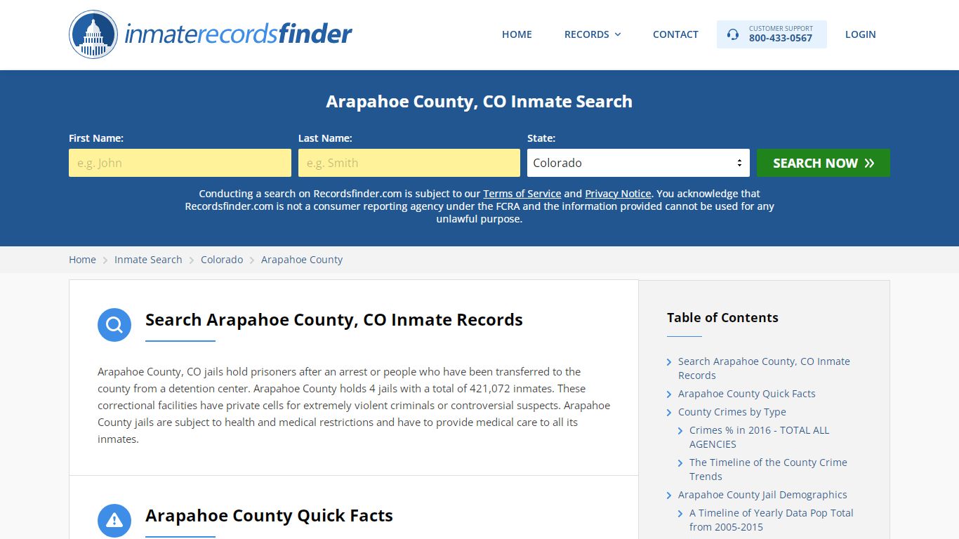 Arapahoe County, CO Inmate Lookup & Jail Records Online